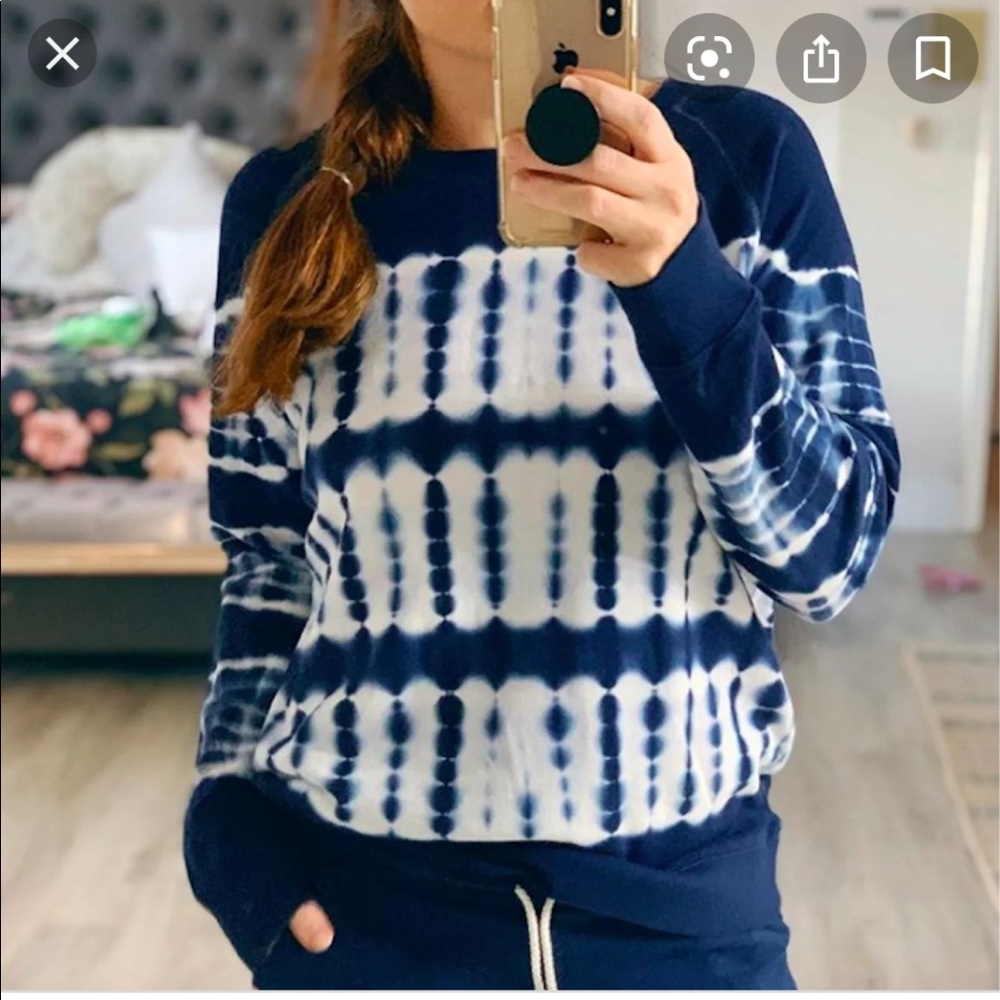 Navy/white Tie-Dye Sweatshirt